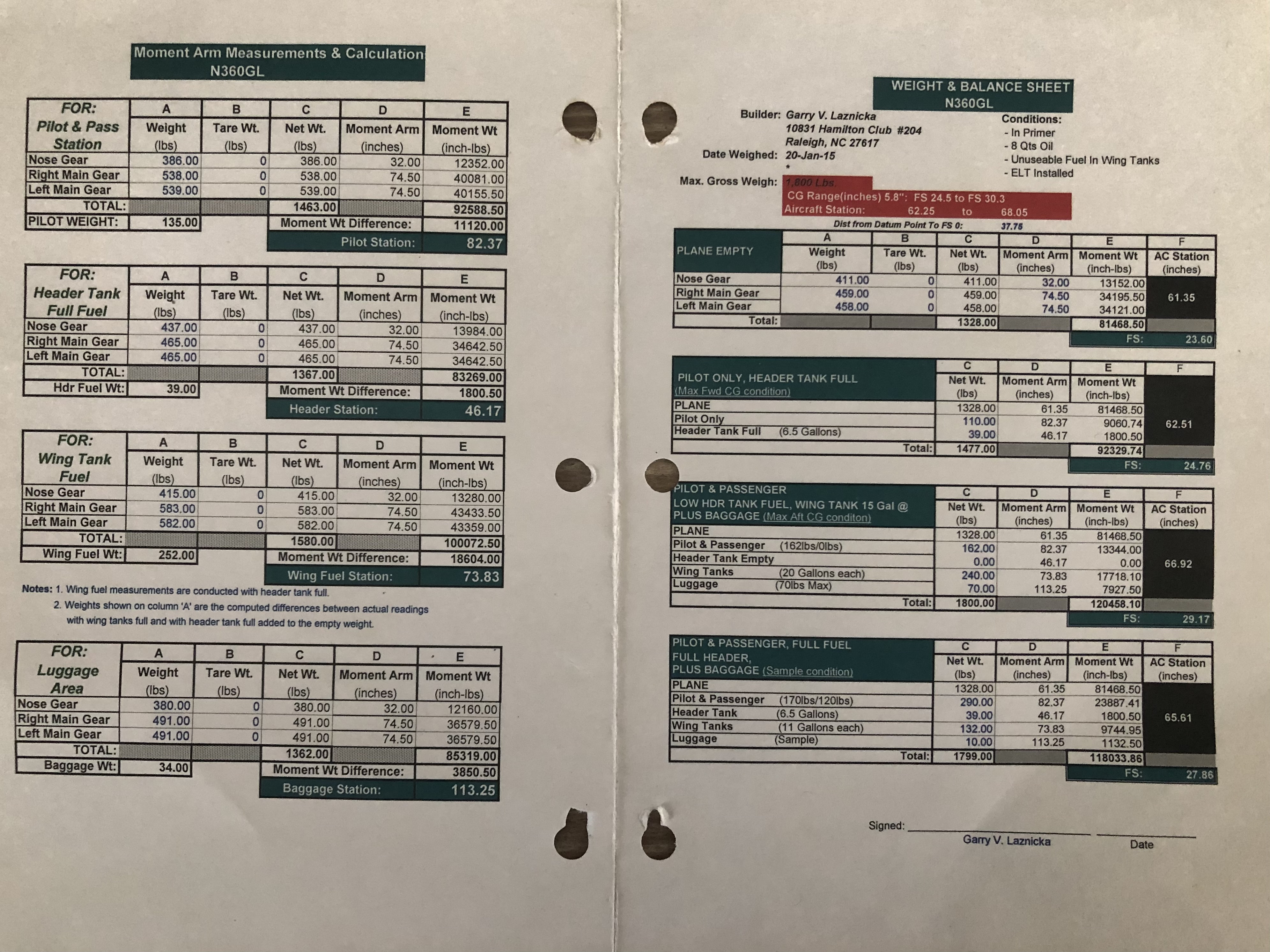 Lancair 360 MKIIc N360GL document
