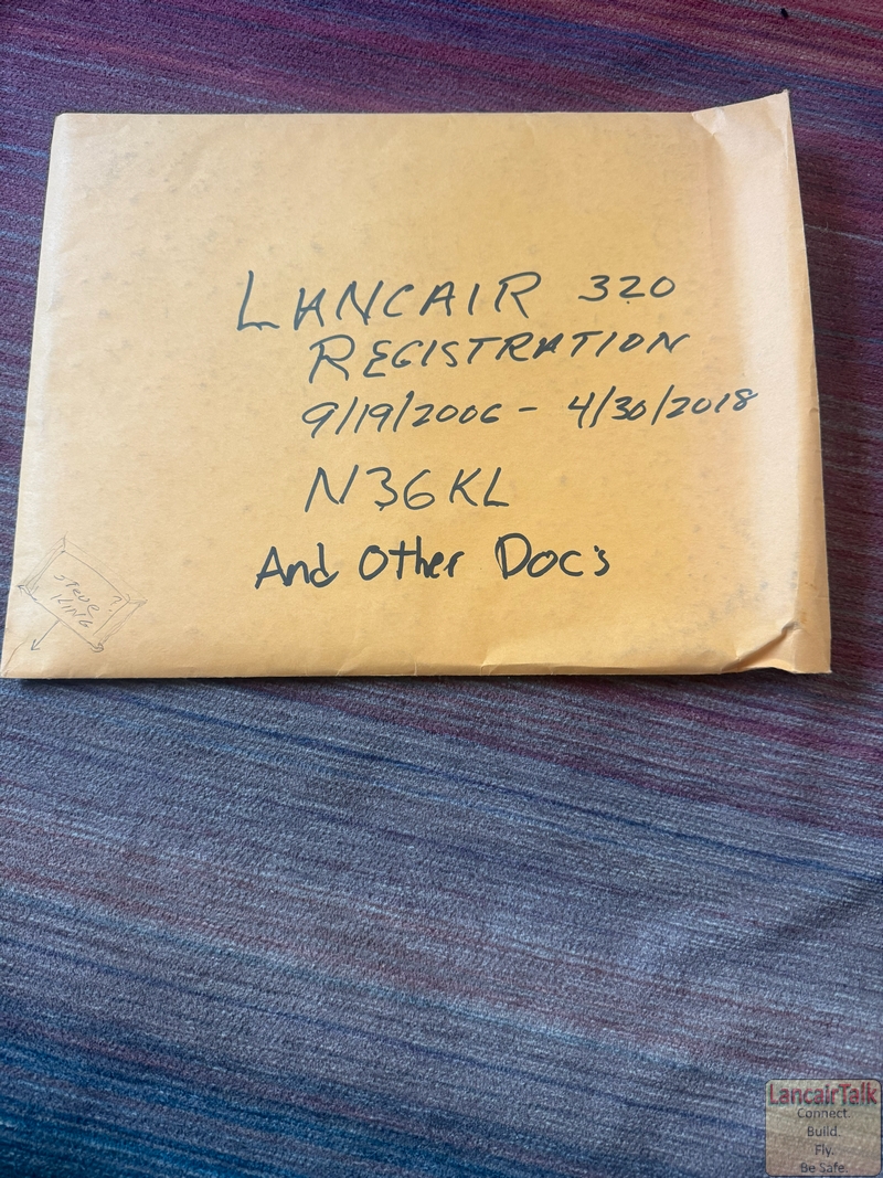 Lancair 320/360 N36KL document