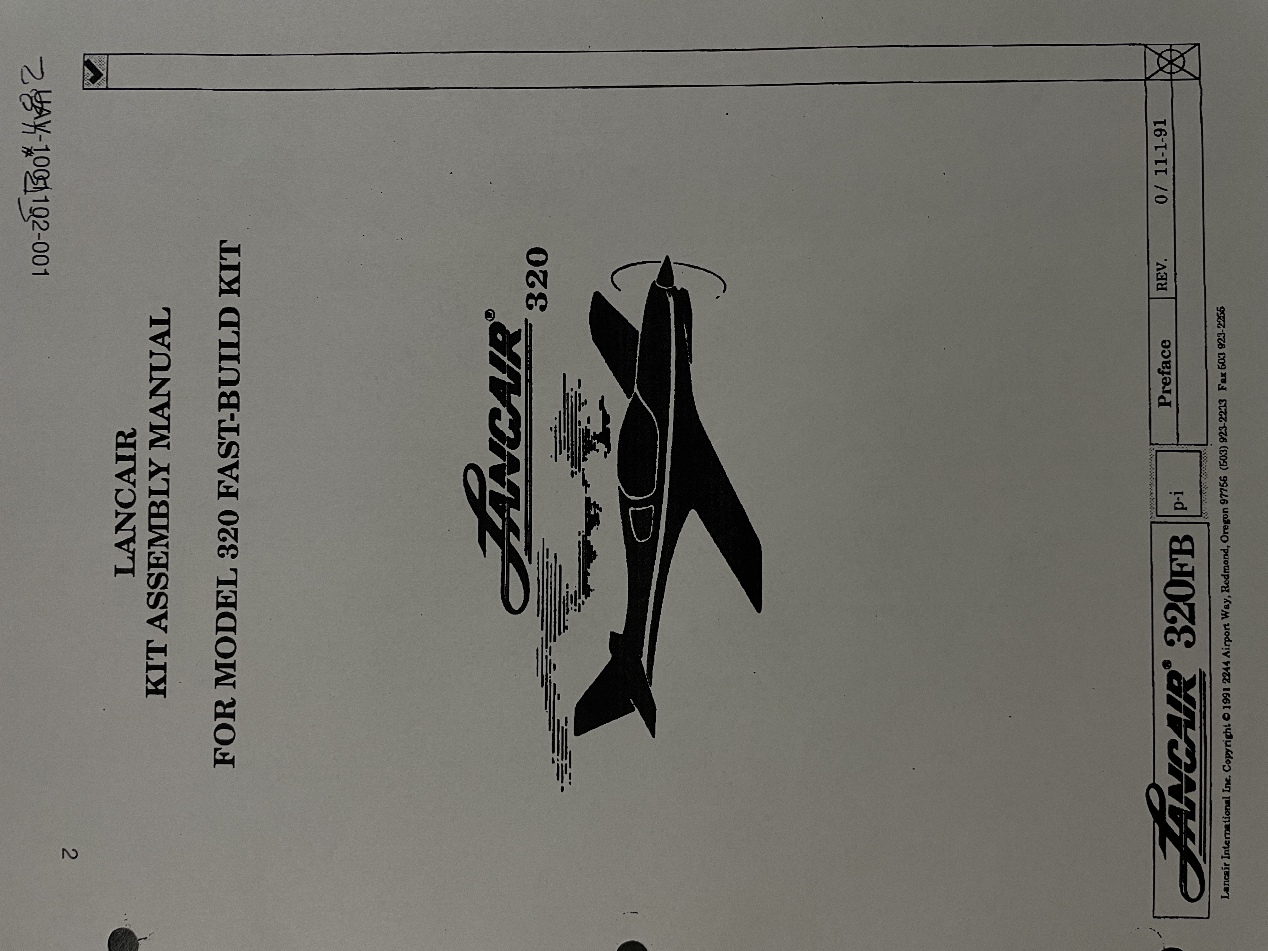 Lancair 320/360 N52LC document