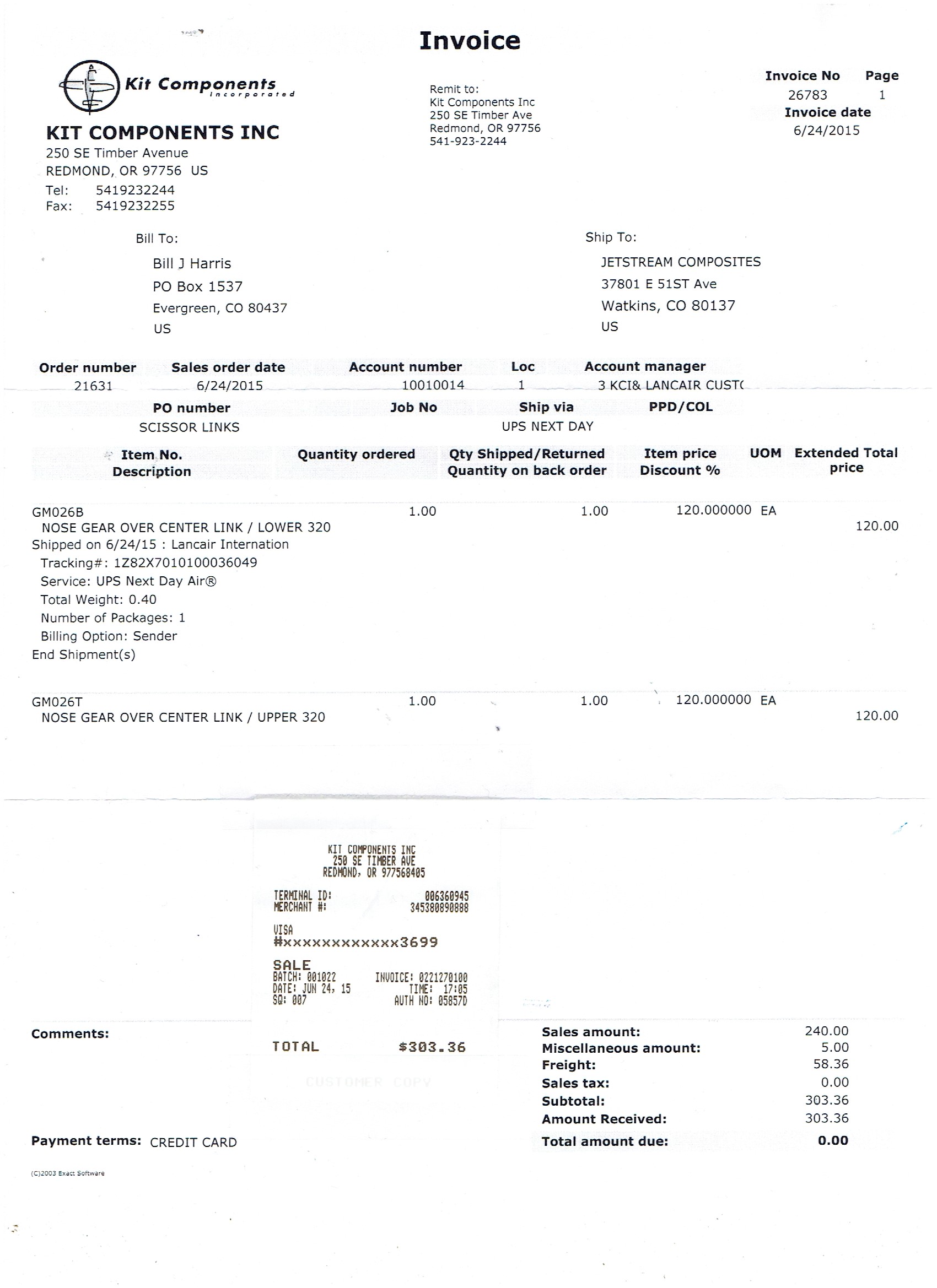 Lancair 320/360 N52LC document