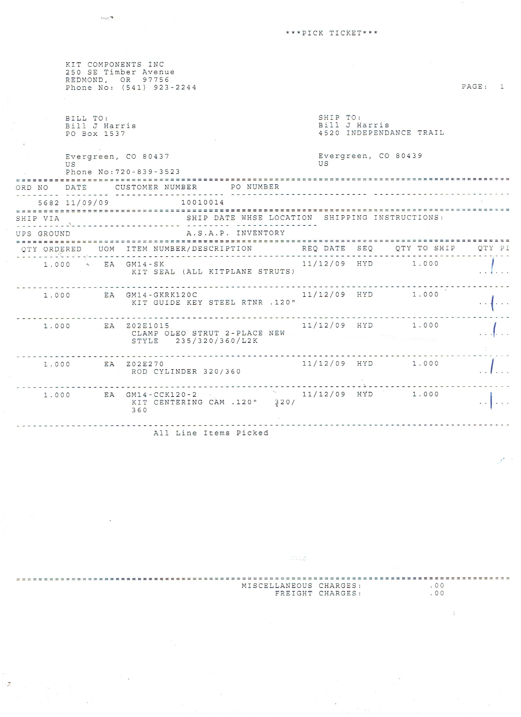 Lancair 320/360 N52LC document