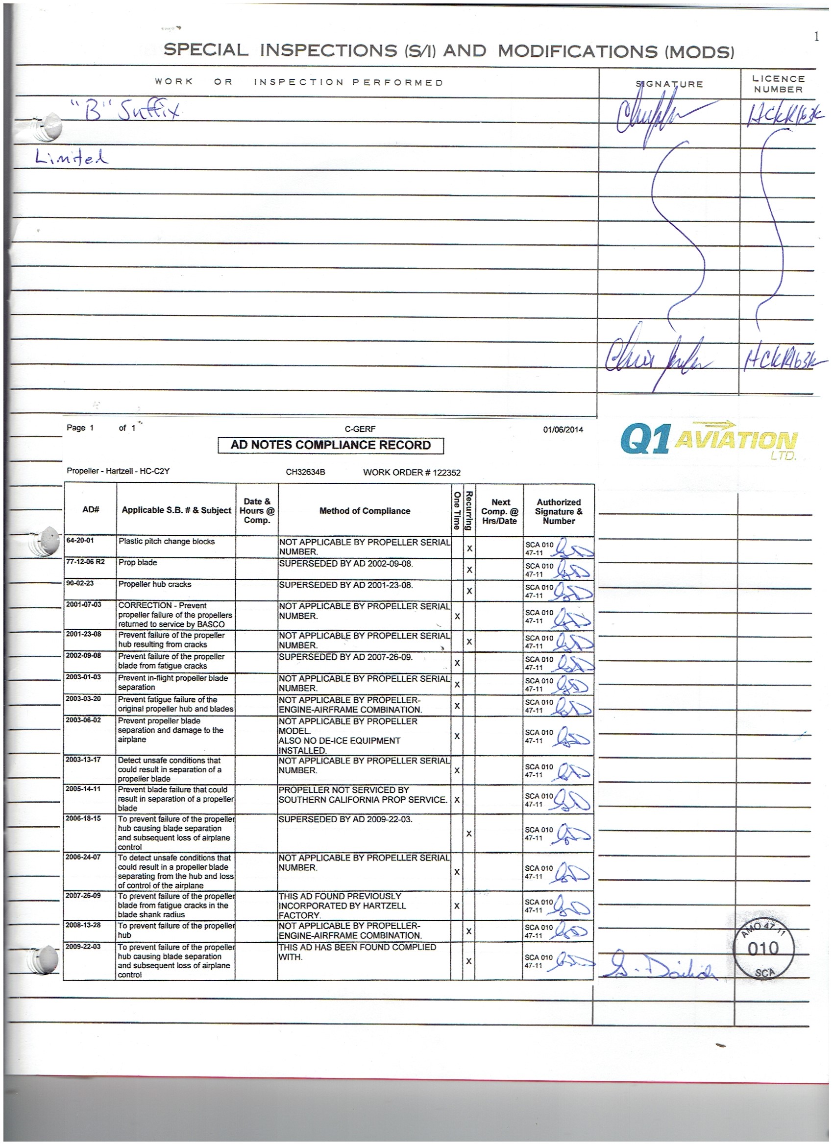 Lancair 320/360 N52LC document